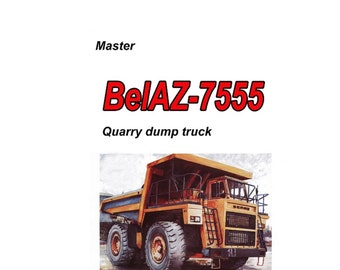 Kit de modelo de papel Papercraft 3D BelAZ Dump Truck Kit de modelo de papel: 3D Papercraft DIY