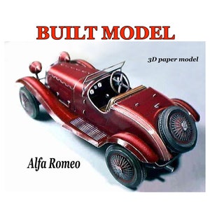 Kit modello di carta Modello di auto costruito Kit fai da te per auto Kit fai da te per adulti in carta 3D Kit modello di auto Piani modello di carta Istruzioni di montaggio
