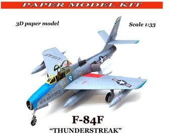 Avión modelo de papel Kit de modelo de papel Papercraft 3D PDF Kit de avión Kit para hacer modelos Planos de modelos de papel