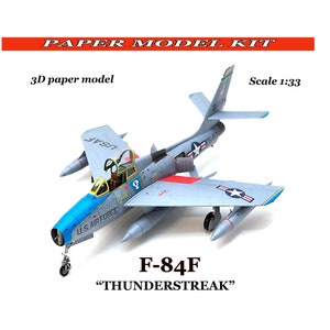 Model samolotu z papieru Zestaw do budowy modelu z papieru Papercraft 3d pdf Zestaw do budowy samolotu Zestaw do budowy modelu Plany modeli z papieru
