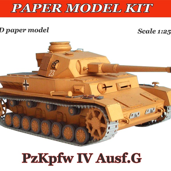 Paper model tank Military tank Papercraft 3d tank Paper kit tank Paper tank handmade Paper model plans