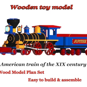 Train model kit Wooden model plane 3d model kit Wooden model kit Easy to build model Wooden model train