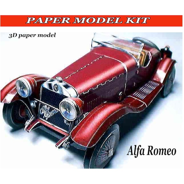 Papier Modell Bausatz DIY Bausatz Auto Papercraft 3D DIY Kit Erwachsene Auto Modellkit Papier Modell Pläne Montage Anleitung