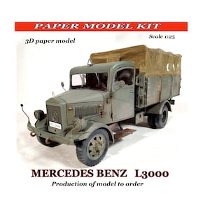 WWII German Military Vehicle Paper Model Kit (1:25 Scale)