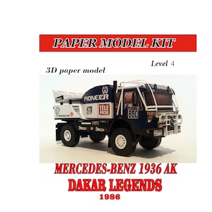 Mercedes-Benz Dakar 1936 Paper Model Truck (Printable File)