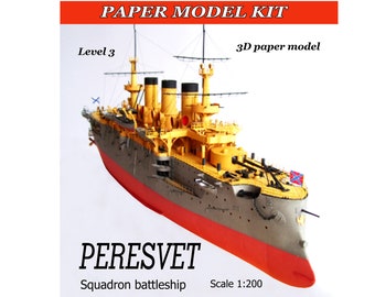 Modelo de barco de papel Papercraft Barco 3d Barco de papel hecho a mano Planos de modelos de papel Archivos de instrucciones para imprimir, cortar y ensamblar 1:200