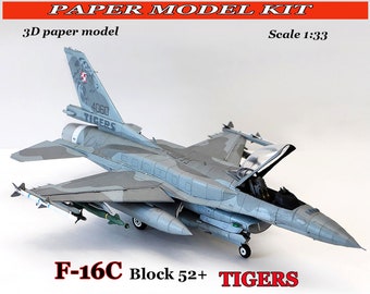 Avión modelo de papel Kit de modelo de papel Papercraft 3D PDF Kit para hacer modelos Planos de modelos de papel