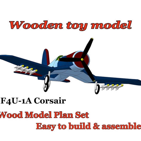 Wooden airplane toy Wooden model kit Wooden model plane Model kit Toy making plans Build toys