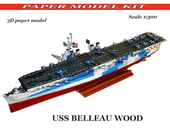 紙製の軍艦模型 ペーパークラフト 3D 船 模型キット 戦艦 紙製の船