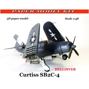 Paper model airplan Papercraft 3d pdf Paper model kit Airplane kit Paper model plans Model making kit image 1