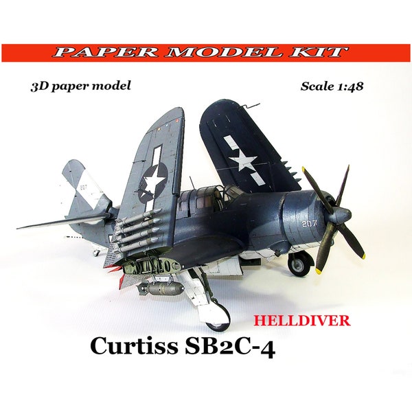Paper model airplan Papercraft 3d pdf Paper model kit Airplane kit Paper model plans Model making kit