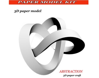 Paper model kit Papercraft 3d Paper model abstract Paper model pdf Shelf decorations