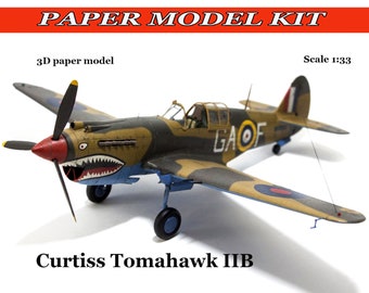 Airplane kit Paper model kit Model airplane kit Paper model airplane Papercraft 3D Paper model plans