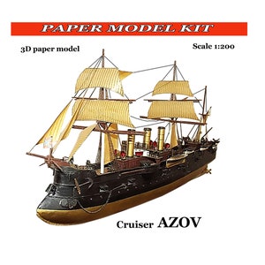 Maqueta de barco Maquetas de papel de barcos de guerra Maquetas de papel de barcos en 3D Planos de maquetas de papel Instrucciones de montaje Modelos a escala