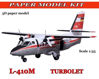 Airplane kit Paper model kit Model airplane kit Paper model airplane Papercraft 3D Paper model plans