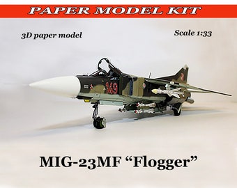Avión modelo de papel Kit de avión Avión de papel Avión 3D Planos de modelos de papel Corte y montaje Diy cómo hacer Archivo imprimible Origami