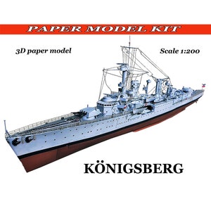 Model ship kit Paper model warships Papercraft 3d ship Paper model plans Assembly instructions Scale models