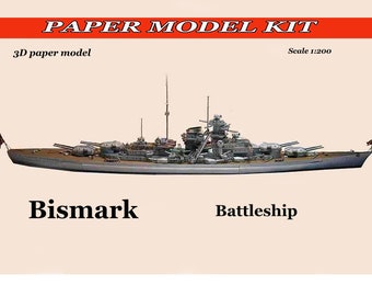 Model ships kits Model battleships Paper model ship Papercraft 3d Paper model plans Assembly instruction