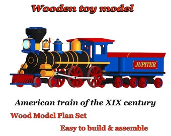 Train model kit Wooden model plane 3d model kit Wooden model kit Easy to build model Wooden model train