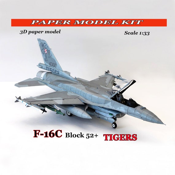 Paper model airplan Paper model kit Papercraft 3d pdf Model making kit Paper model plans