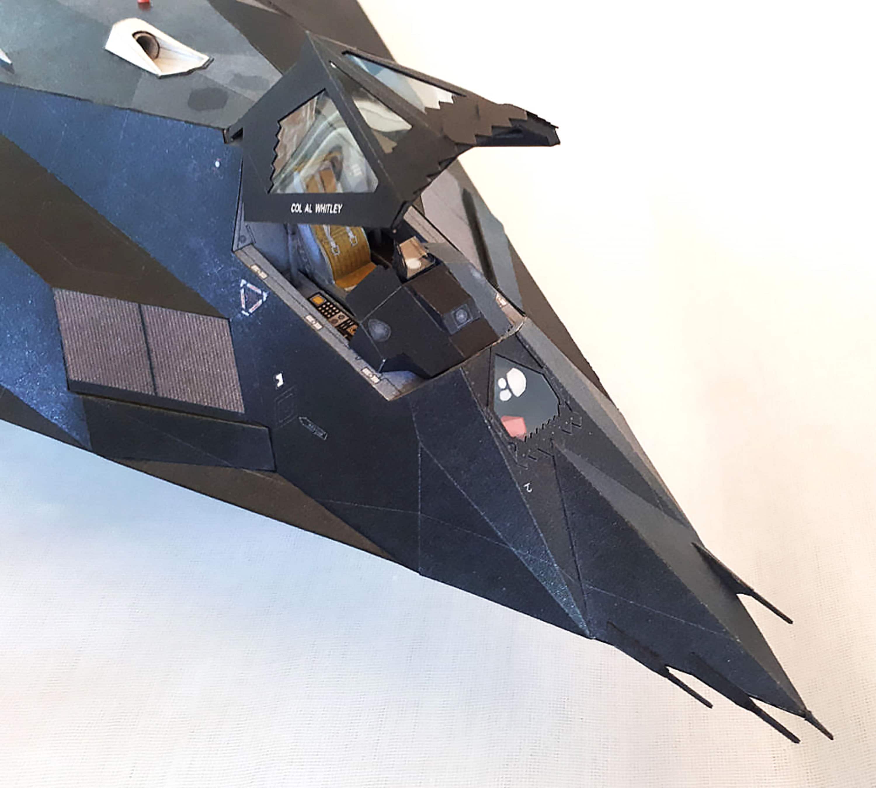 Paper Model Airplan F117A NIGHTHAWK Paper Model Kit Papercraft 3d Pdf