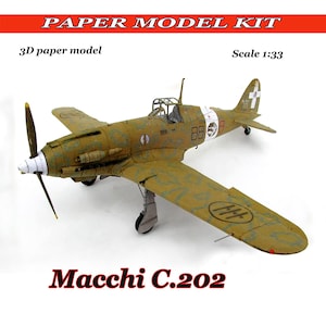 Model papierowy Macchi C.202: Włoski myśliwiec z II wojny światowej (plany w formacie PDF)