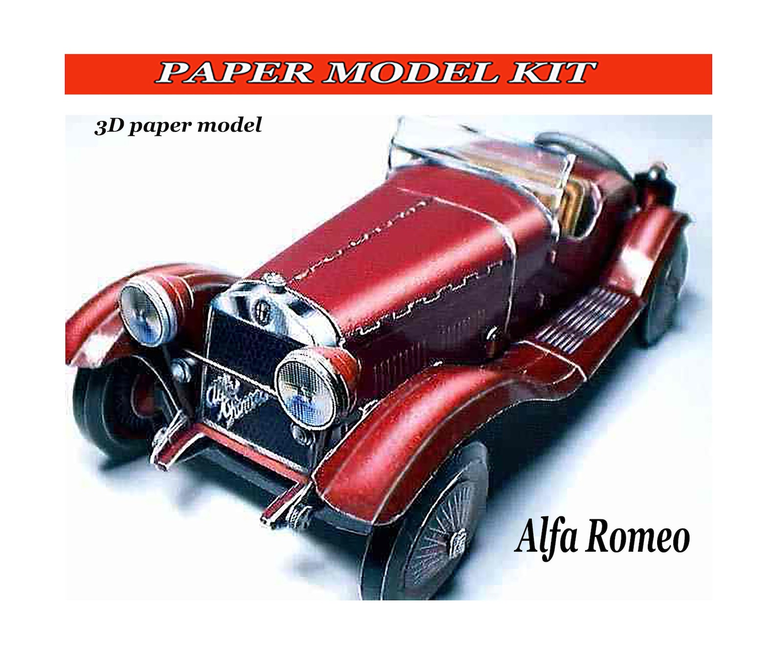 Paper Model Kit DIY Kit Car Papercraft 3d DIY Kit Adults Car Model Kits