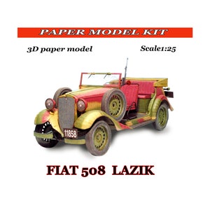 Paper model kit Papercraft 3d Paper model car Car model kits Handmade model Paper model plans Assembly instruction Files for print car