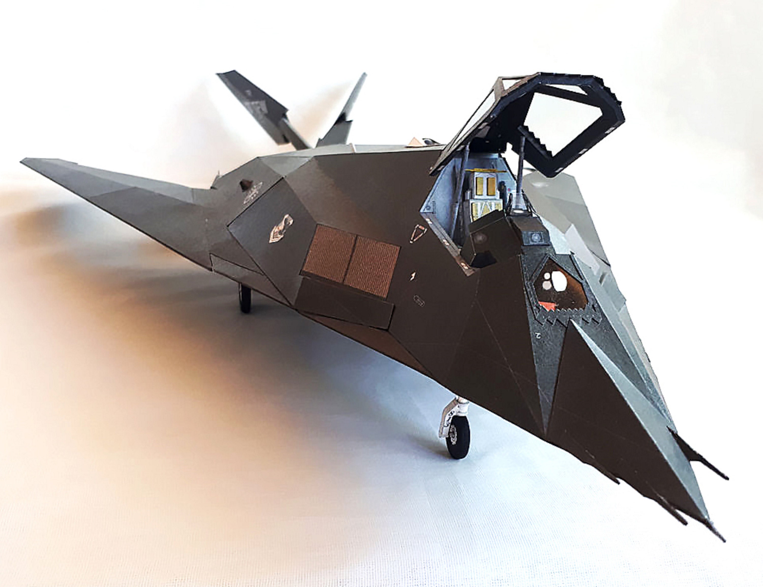 Paper Model Airplan F117A NIGHTHAWK Paper Model Kit Papercraft 3d Pdf