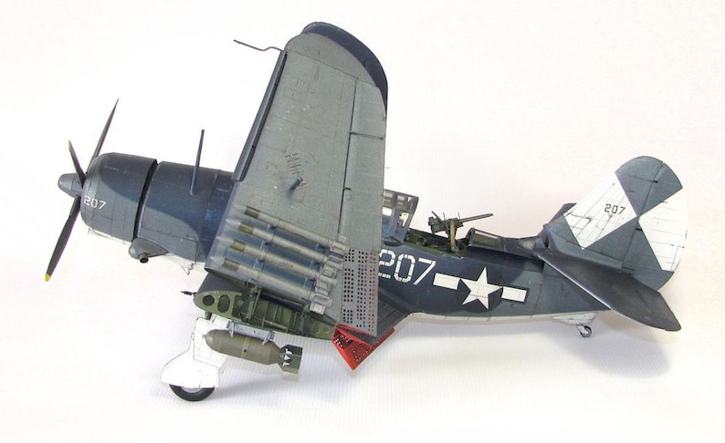 Paper model airplan Papercraft 3d pdf Paper model kit Airplane kit Paper model plans Model making kit image 5