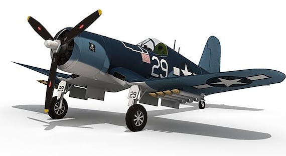 ペーパーモデル飛行機キット ペーパークラフト 3D F4U-1A コルセア