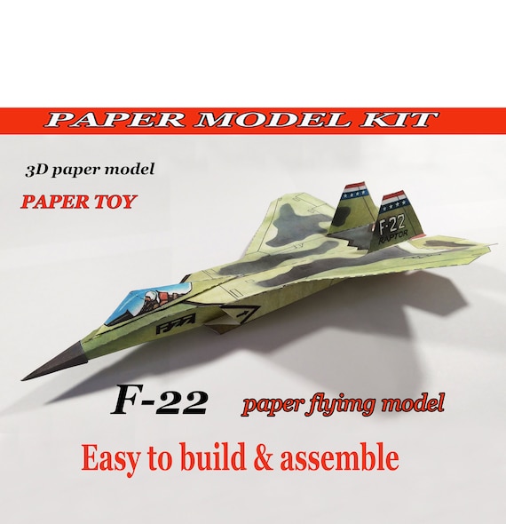 Paper Model Airplan Airplane Kit Papercraft 3D Printable Paper Toy Paper  Model Plans Toddlers Paper Toys 