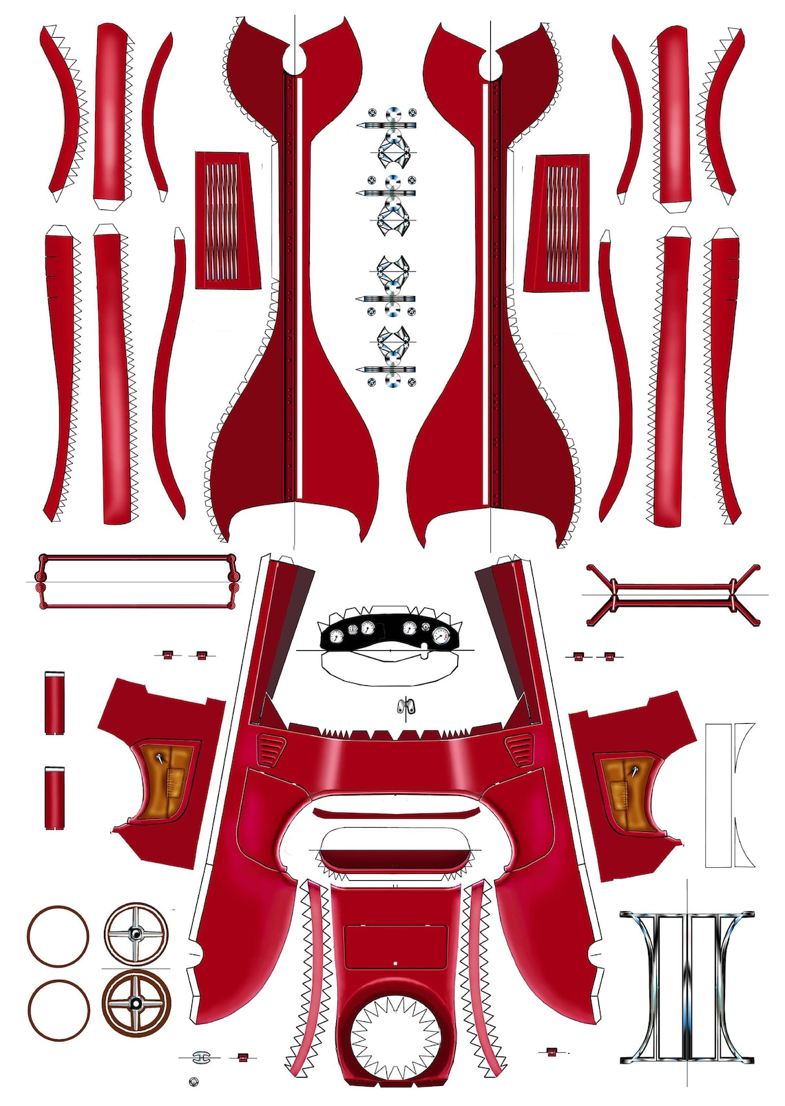 Paper Model Kit DIY Kit Car Papercraft 3d DIY Kit Adults Car Model Kits