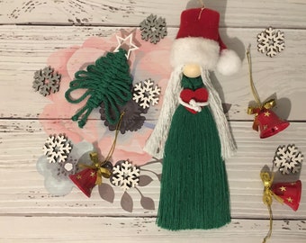 Angelo Macramè, Angelo di Natale, Decorazione Albero di Natale, Angelo Custode, Ciondolo Regalo, Angelo di Natale Macramè, Boho Home, Bambola Regalo