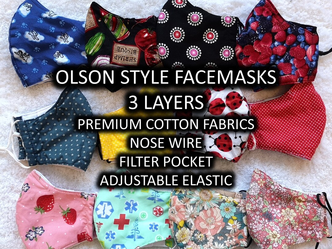 Olson Facemasks! 2022 Collection - 2 [janicestailoring] - Etsy