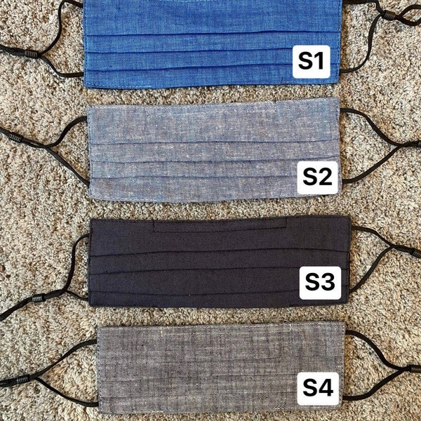 Linen Face Mask Etsy