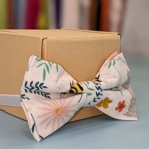 Bee Bow Tie! Cotton Bow Ties. Handmade Fun Colours & Patterns. For Parties, weddings, Work, and Groomsmen. Easy to use.