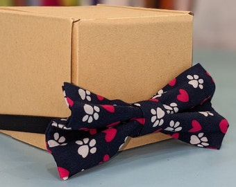 Paws n love Bow Tie! Cotton Bow Ties. Handmade Fun Colours & Patterns. For Parties, weddings, Work, and Groomsmen. Easy to use.