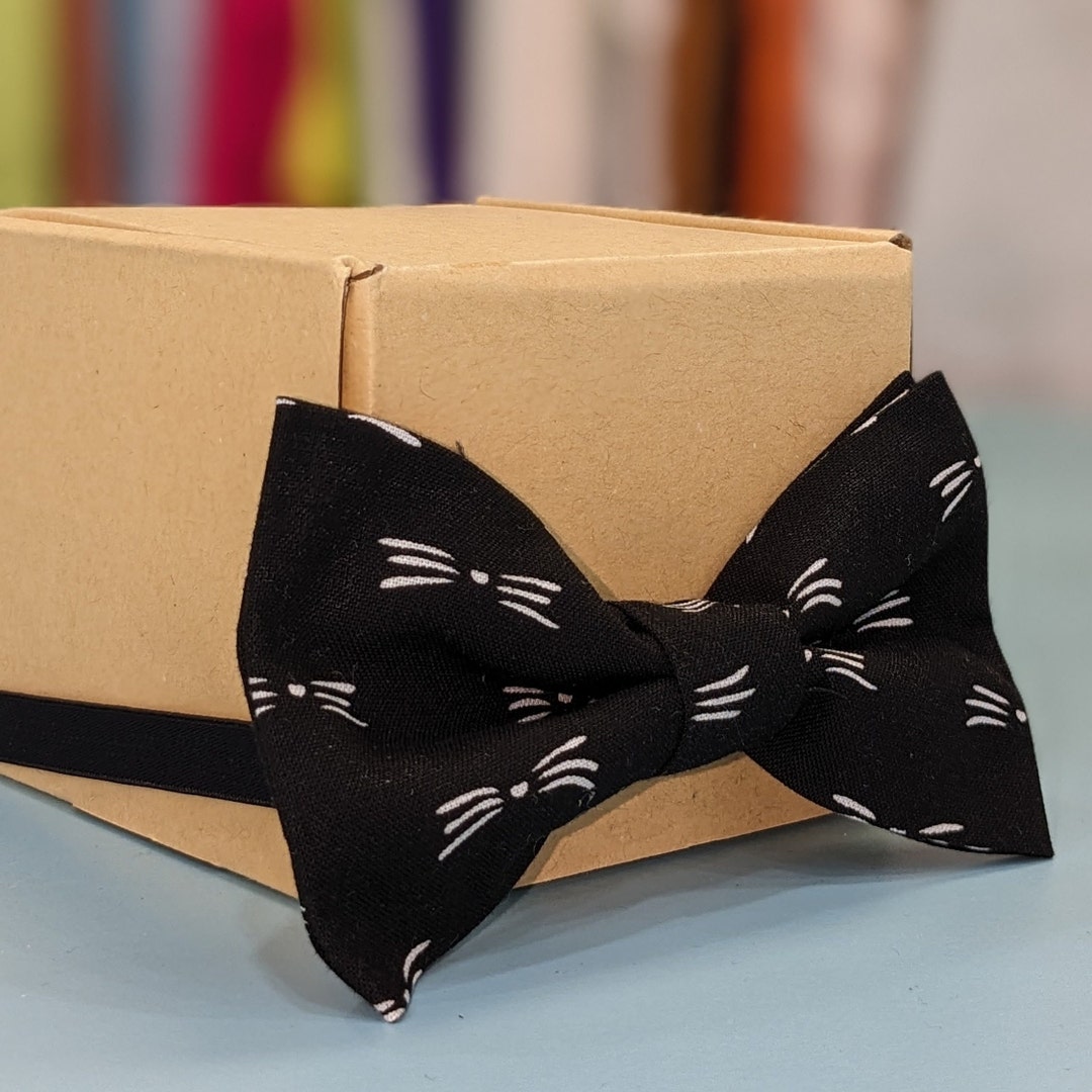 Cat Whiskers Bow Tie Cotton Bow Ties. Handmade Fun Colours & Patterns