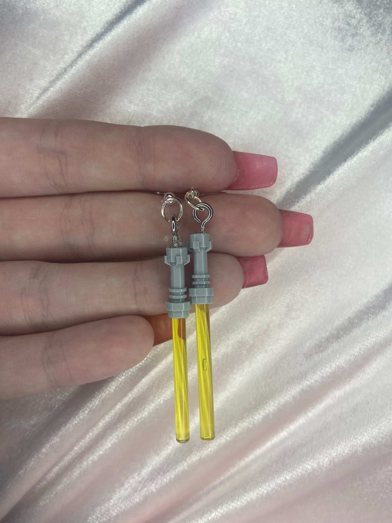 Lightsaber Earrings Star Wars Earrings Lego Lightsaber Etsy