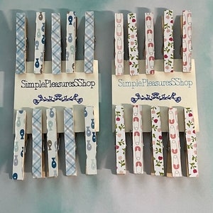 Baby shower clothespins, baby girl clothespins, baby boy clothespins