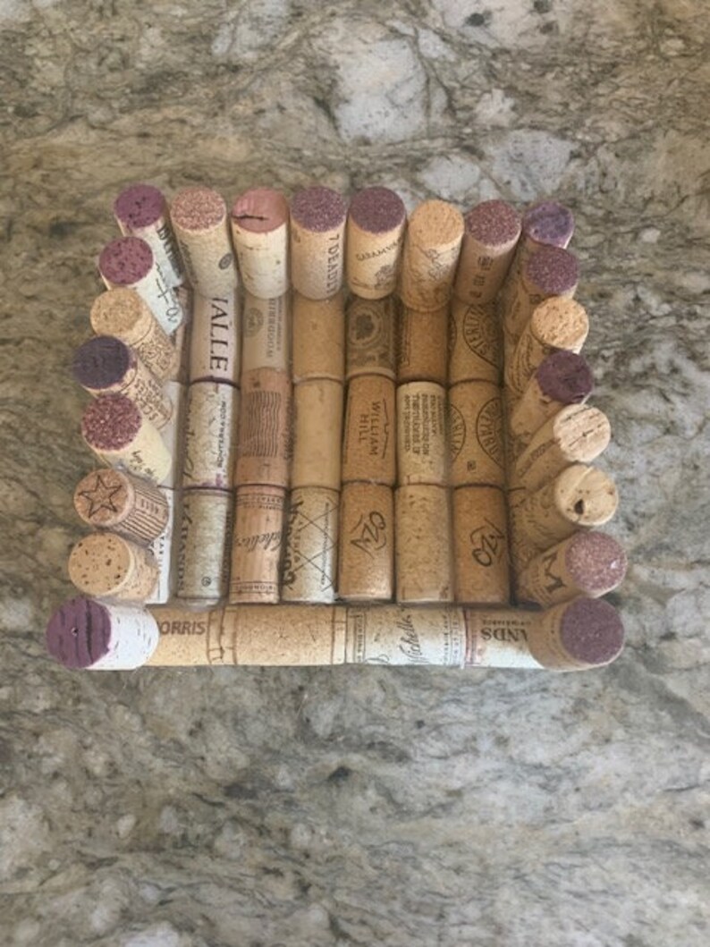 Wine Cork Napkin Holder Wine Corks Napkins Barware Kitchen Etsy