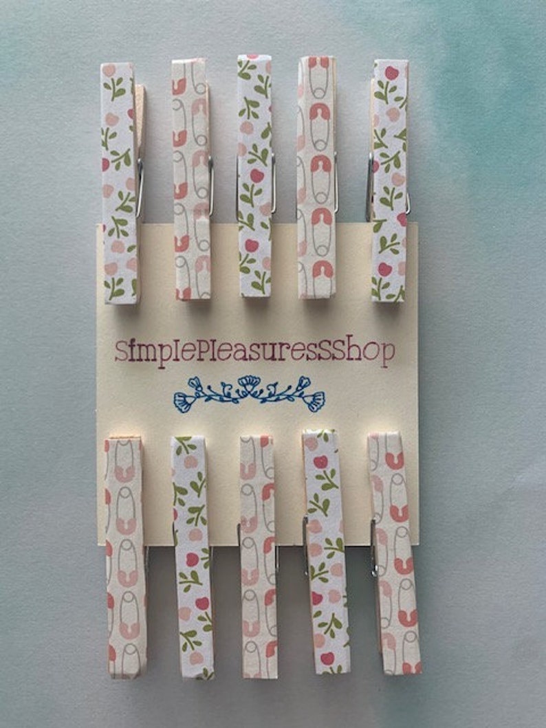 Baby Shower Clothespins Baby Girl Clothespins Baby Boy Etsy
