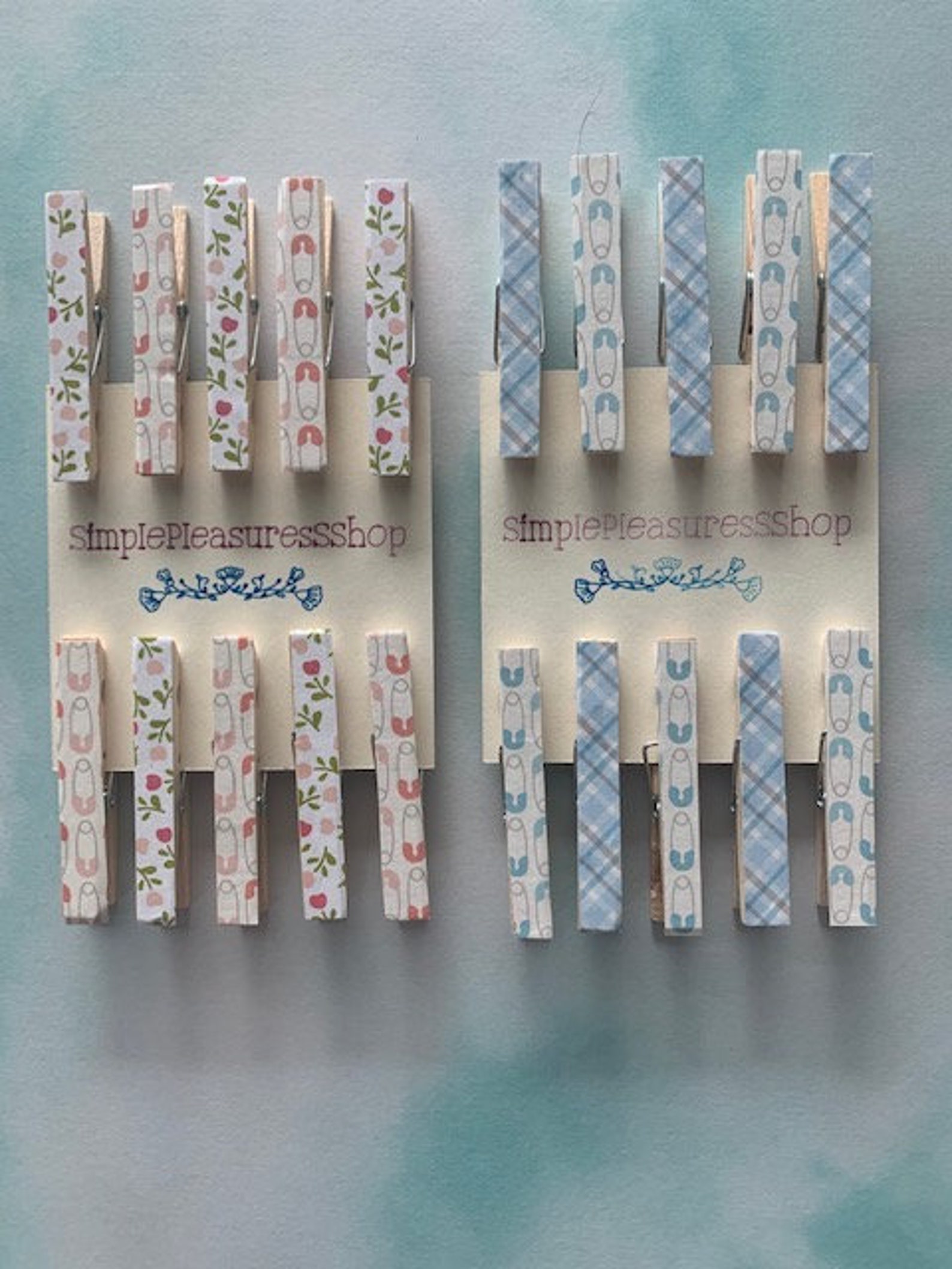 Baby Shower Clothespins Baby Girl Clothespins Baby Boy Etsy
