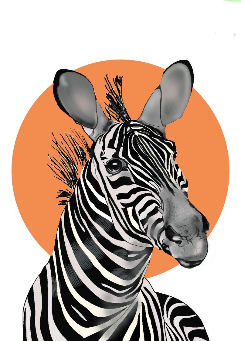 Zebra Wall Art Bold Zebra Print Animal Print Wall Poster Etsy