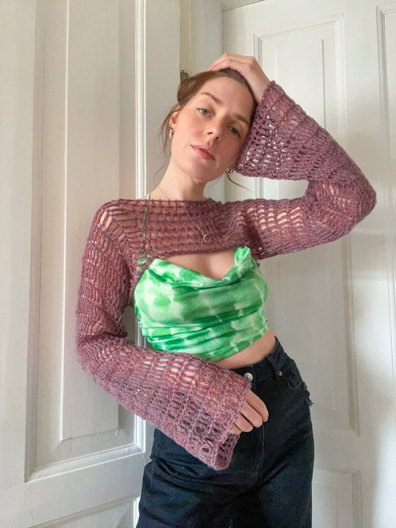 Crochet Mesh Sleeves Pattern, Crochet Shrug/bolero/jumper/cropped