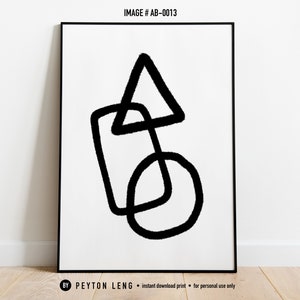 Black Abstract Art Print, Printable Art, Minimal Prints, Black and White Abstract Art, Gallery Wall Art, Modern wall art, Digital Download