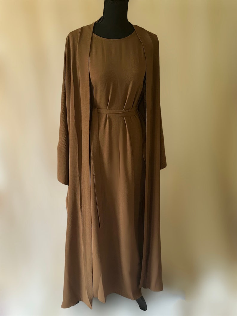 Amal 2-Piece Abaya - Beige