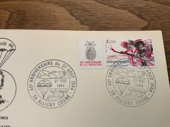 Guerre Mondiale  Seconde  - Enveloppe FRANCE 40éme Anniversaire Du Debarquement Sainte Mere L Eglise 1984 1590983392
