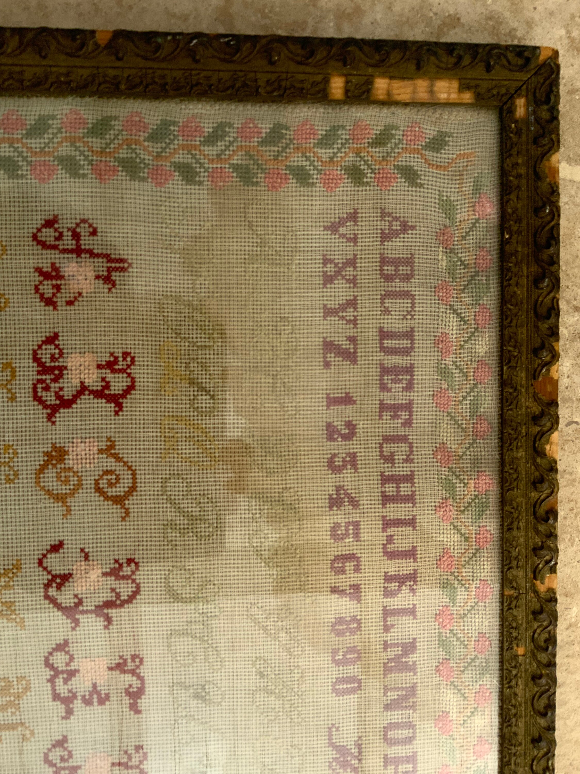 カラフルな1907年フランスのサンプラー - Etsy 日本